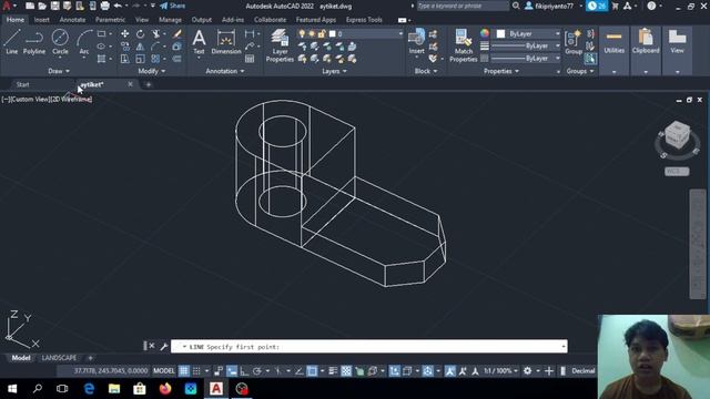 Belajar Autocad 2022 Pemula. Mechanical Drawing Part #04 смотреть онлайн