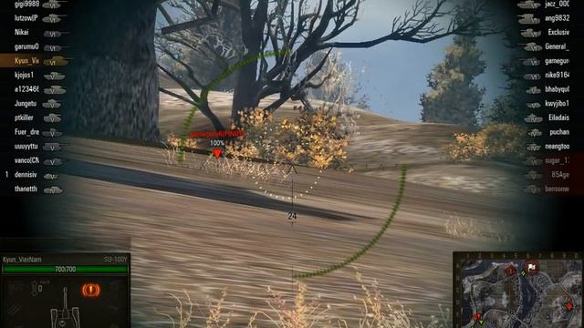 [Kyun Viet Nam] - World Of Tanks - Playing USSR SU-100Y (29-12-2013) смотреть онлайн