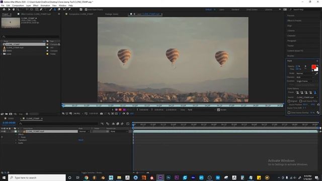 After Effects Tutorial for beginners Clone stamp Tool смотреть онлайн