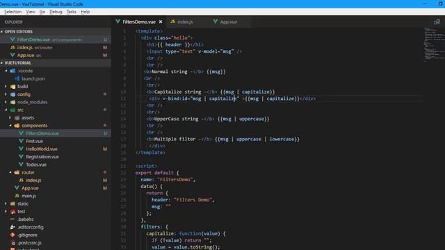 Vue Js Filters смотреть онлайн