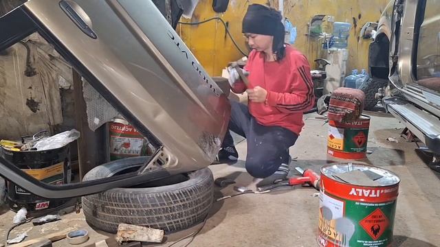 NISSAN PATROL 2018 FRONT DOOR&FINDER  REPAIR #PAINT LESS #PDR