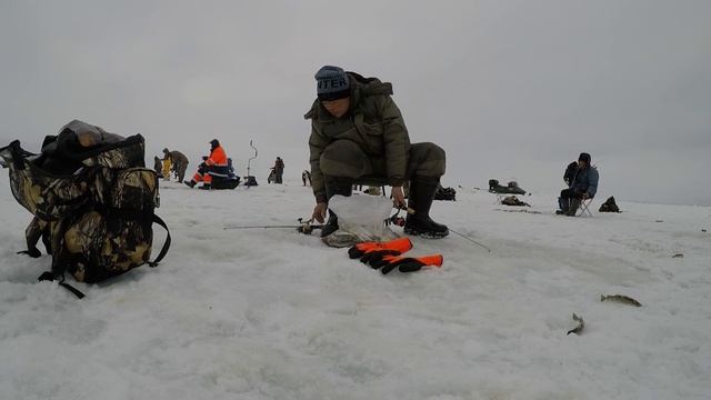 Зимняя рыбалка на Сахалине. Зубарь. Охотское море. 10.03.2017 смотреть онлайн