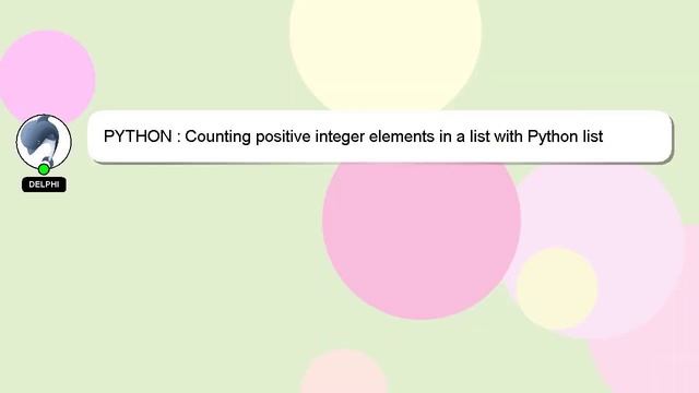 PYTHON : Counting positive integer elements in a list with Python list comprehensions смотреть онлайн