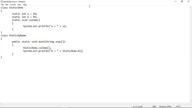static keyword | Nested and Inner class - Lecture 18 смотреть онлайн