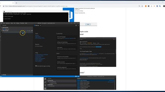 OpenCV + Python build (2/2) - vs code setting смотреть онлайн