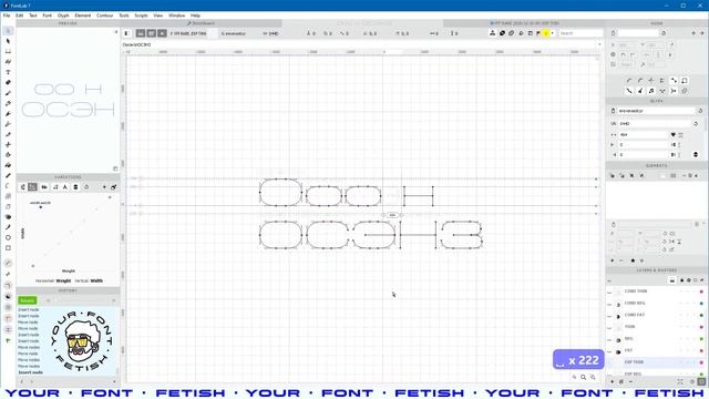 Create a letters "C" and cyrillic "Э" from "O" using a Fill Tool // Fontlab 7 6 VI / Урок Tutorial смотреть онлайн