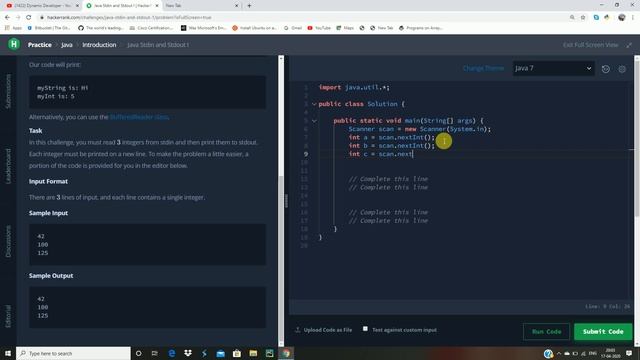 Hacker Rank Scanner input/output | java смотреть онлайн