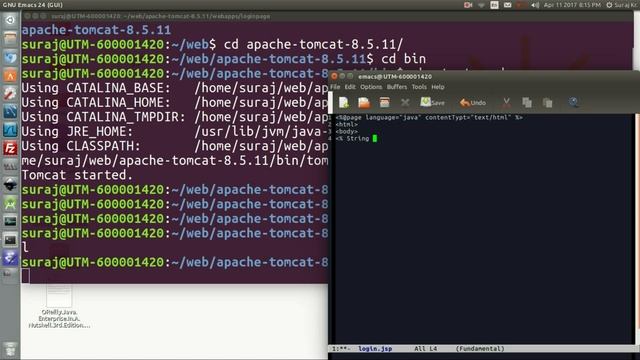 How To Run JSP Program Using Apache Tomcat Server In Ubuntu Linux смотреть онлайн