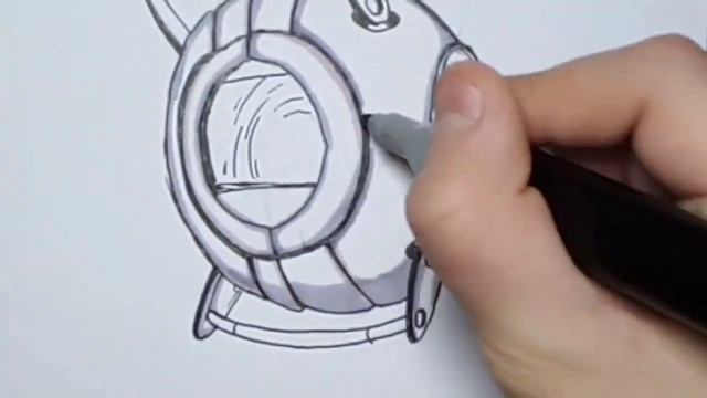 КАК НАРИСОВАТЬ УИТЛИ ИЗ PORTAL 2 | Рисунок PORTAL! смотреть онлайн