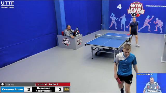 18:00 Хименко Артем 3-1 Кирсанов Константин стол 4 Юг-3 04.06.21 смотреть онлайн