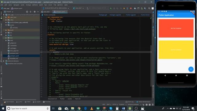 Image widget and assets, flutter video tutorial in English, part 10 смотреть онлайн