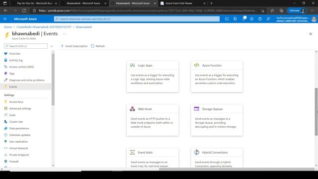 AZURE EVENT GRID Hands-On Session Route Redis Cache events to web endpoint смотреть онлайн