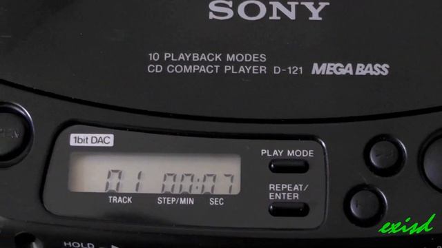 Sony discman cd player D-121 1993 смотреть онлайн