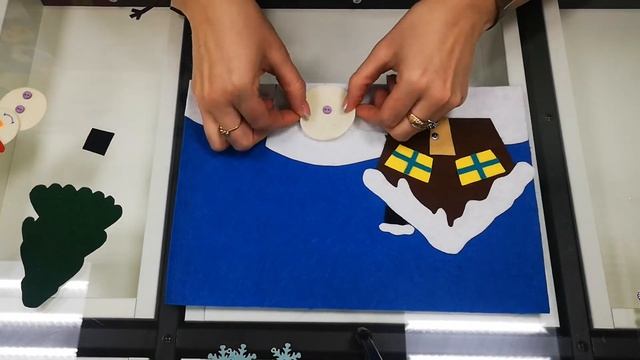 Картина из фетра "Зимняя сказка" смотреть онлайн