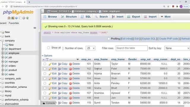 Regular Expression in MySQL | REGEXP | RLIKE | Pattern Matching in MySQL | Learn with Vishal смотреть онлайн
