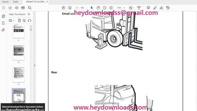 Toyota Forklift 8FBMKT20 8FBMKT25 8FBMKT30 8FBMT25 8FBMT30 8FBMT35 Repair Manual