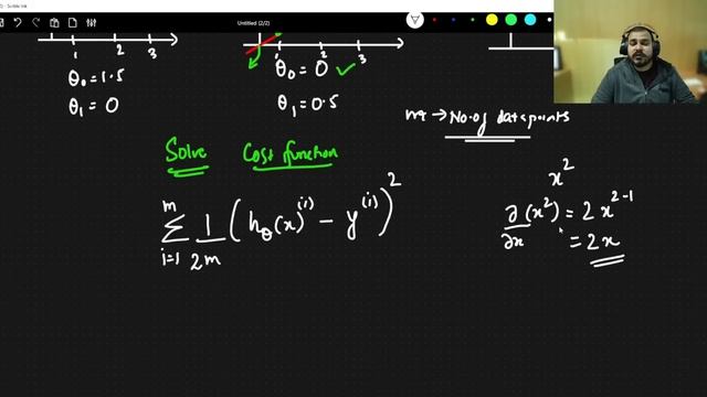 Simple Linear Regression Algorithm Indepth Maths Intuition With Notes In Hindi смотреть онлайн