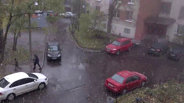 Первый снег в Санкт-Петербурге 28.10.2018 смотреть онлайн