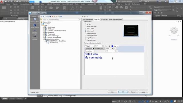 Advance Steel - 5 Modifying the views title in a drawing style смотреть онлайн