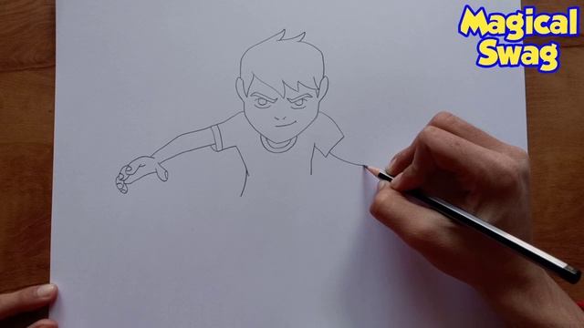 How to Draw Ben 10 Classic || Easy Step by Step смотреть онлайн