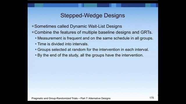 GRT Course-Part 7: Alternative Designs: Pragmatic and Group-Randomized Trials смотреть онлайн