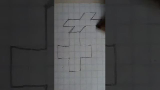 Как нарисовать 3D крест смотреть онлайн