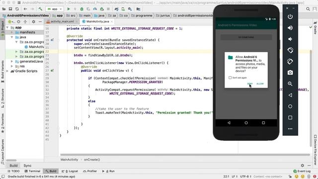 48. Requesting Permissions at Runtime (AS 3.3) смотреть онлайн