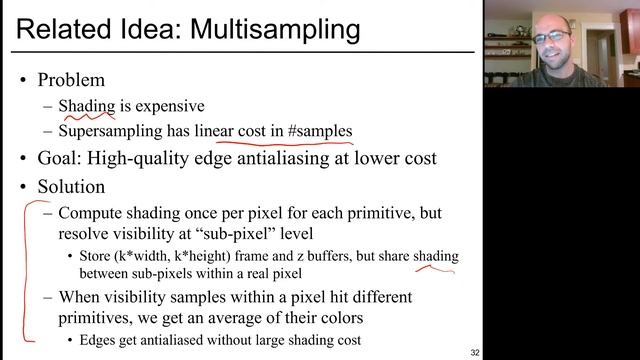 Introduction to Computer Graphics (Lecture 18): Rasterization II, Z buffer, rasterized antialiasing смотреть онлайн