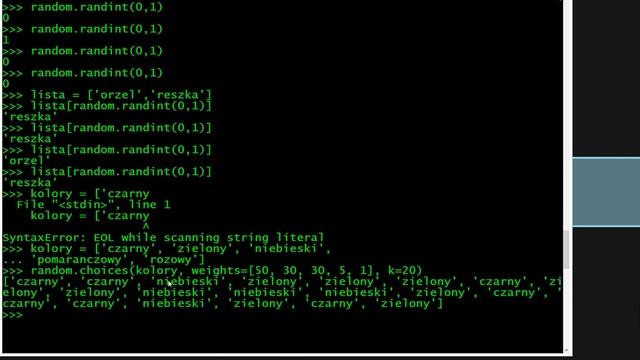 Liczby losowe i moduł Random [Python] odc. 12 z serii podstaw Pythona смотреть онлайн