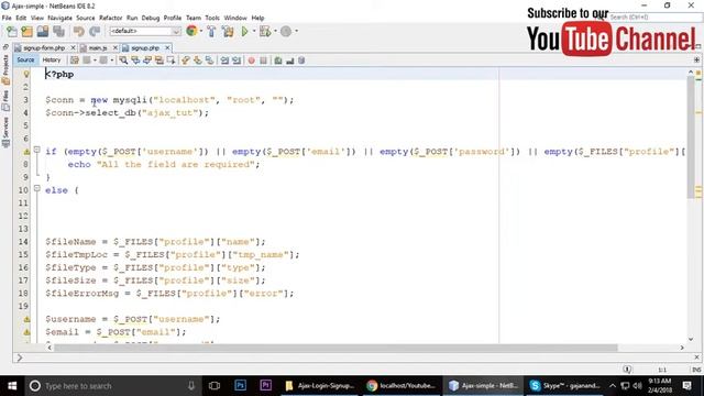 AJAX , MySql & PHP Tutorial | Signup смотреть онлайн