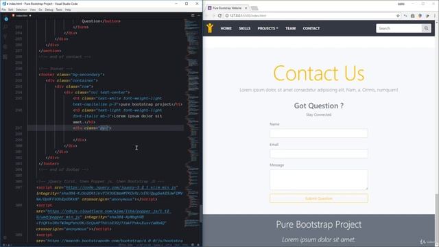 #9 Footer in HTML and CSS & Bootstrap смотреть онлайн