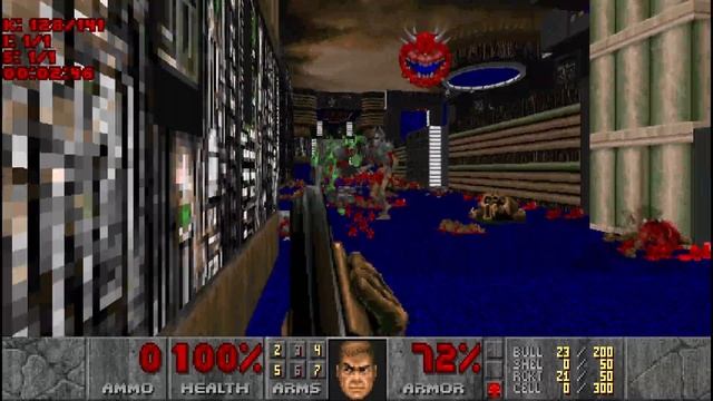 Heretic Invades Doom (Ultra Violence 100%) Walkthrough (MAP02: id Tech Brawl) смотреть онлайн