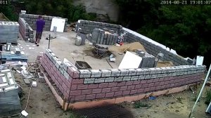 Кладка стен из теплоблоков | Как построить дом? (таймлапс)