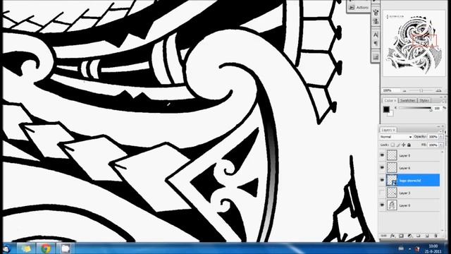 How to sketch a tribal polynesian maori shoulder tattoo смотреть онлайн