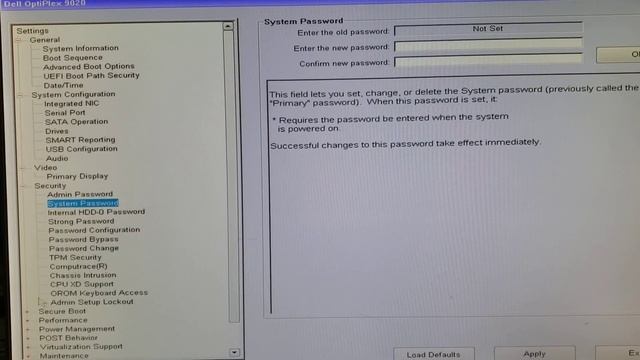 Dell Optiplex 9020 Bios Settings