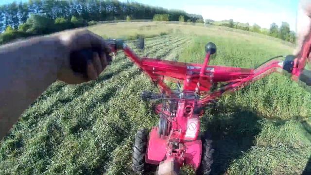 Мотоблок Салют 100 и косилка Заря, видео от первого лица! смотреть онлайн