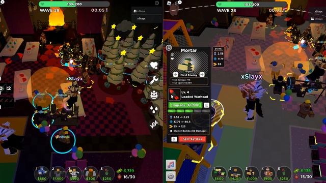 Commando & Swarmer in Pizza Party | Roblox TDS смотреть онлайн