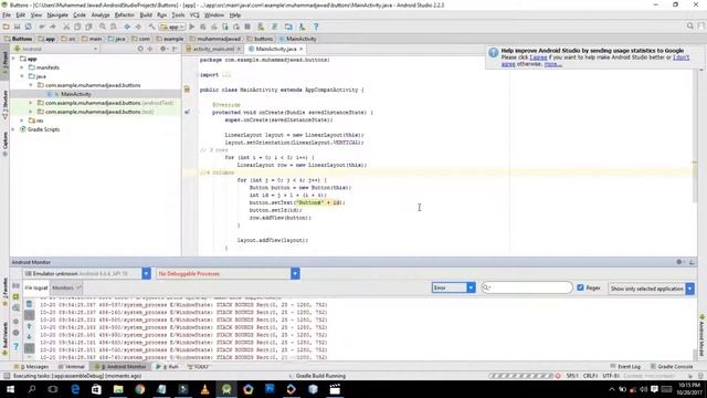 How to make Buttons using for-Loop! смотреть онлайн