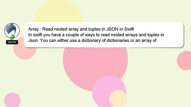 Array : Read nested array and tuples in JSON in Swift смотреть онлайн