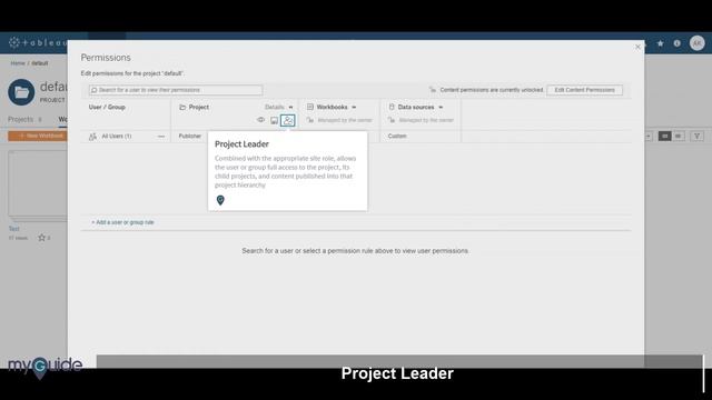 MyGuide: How to customize permissions of users in the project смотреть онлайн
