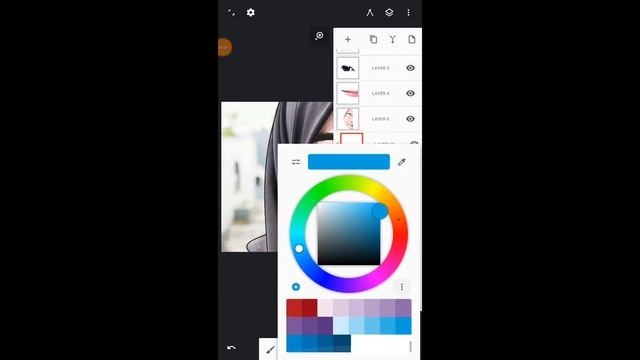 Infinite Painter Vector art on mobile app part hijab