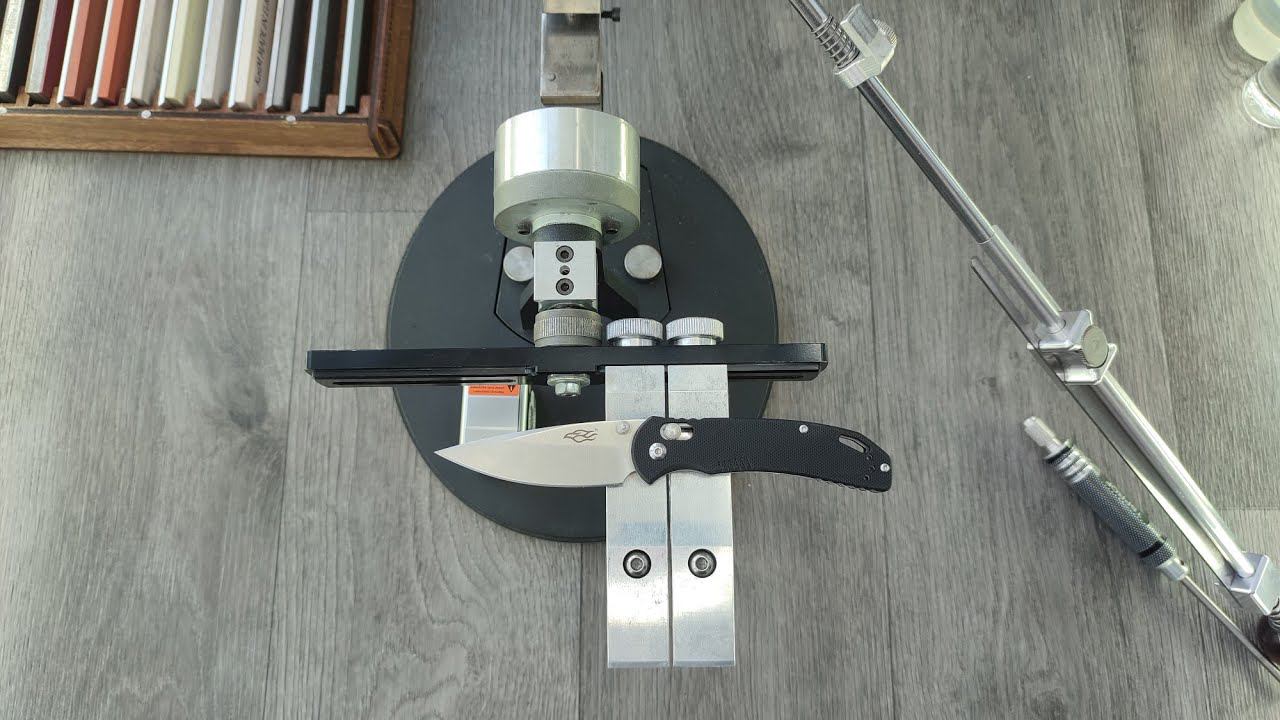 Заточка складного ножа Firebird F753M1, сталь 440с, чугунный притир с пастами смотреть онлайн