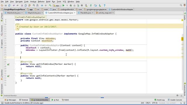 Custom Marker Info Window - [Android Google Maps Course] смотреть онлайн