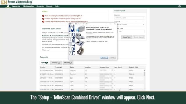 Remote Deposit Capture: How To Download the Scanner Driver смотреть онлайн