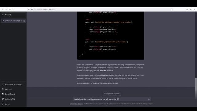 ChatGPT writes C# code and test code (ChatGPT Coding) смотреть онлайн