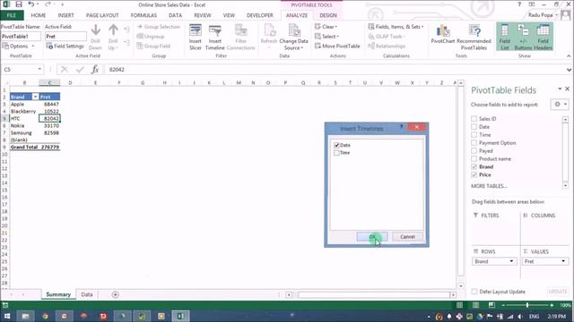 Filtrarea datelor intr un pivot folosind un timeline смотреть онлайн