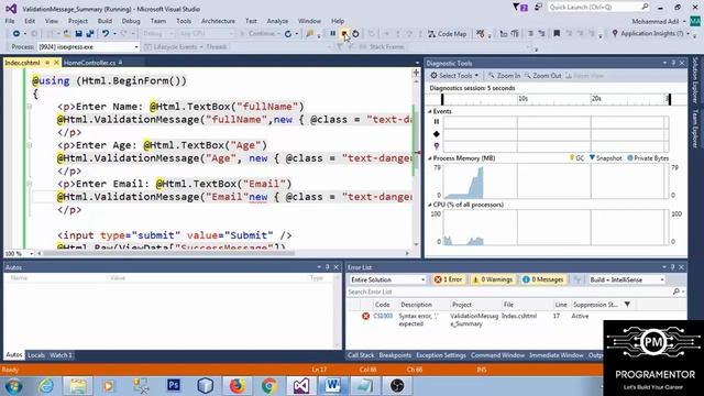 20 | Validation Message And Validation Summary Methods In ASP.NET MVC | Learn ASP.NET (Hindi/Urdu) смотреть онлайн
