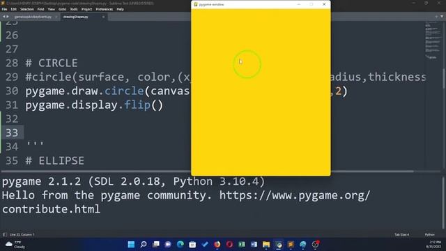 Coding games in python with pygame #6 Drawing Shapes смотреть онлайн