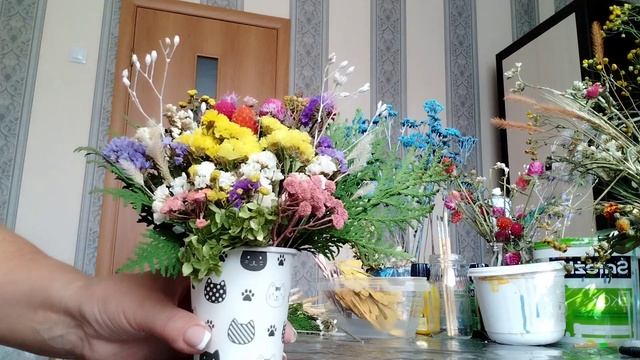 Букеты из сухоцветов. смотреть онлайн