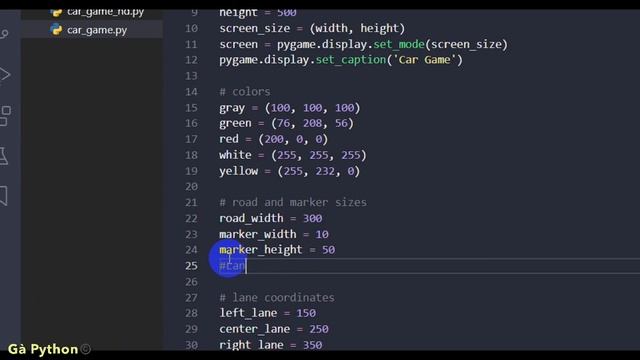 Tạo game kinh điển đua xe - Car game bằng pygame và python #1 смотреть онлайн